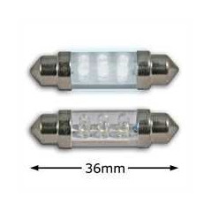 2 Ampoules navette à Leds blanc 36 mm