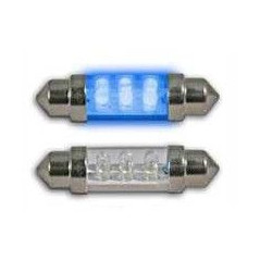 2 Ampoules navette à Leds bleu 39 mm