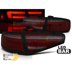 Feux arrière rouge fumé LED BAR SEQ Avec clignotants dynamique pour Audi A4 B8 12-15